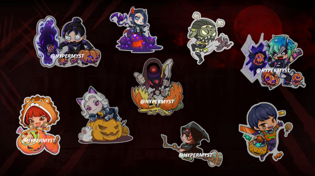 apex halloween stickers